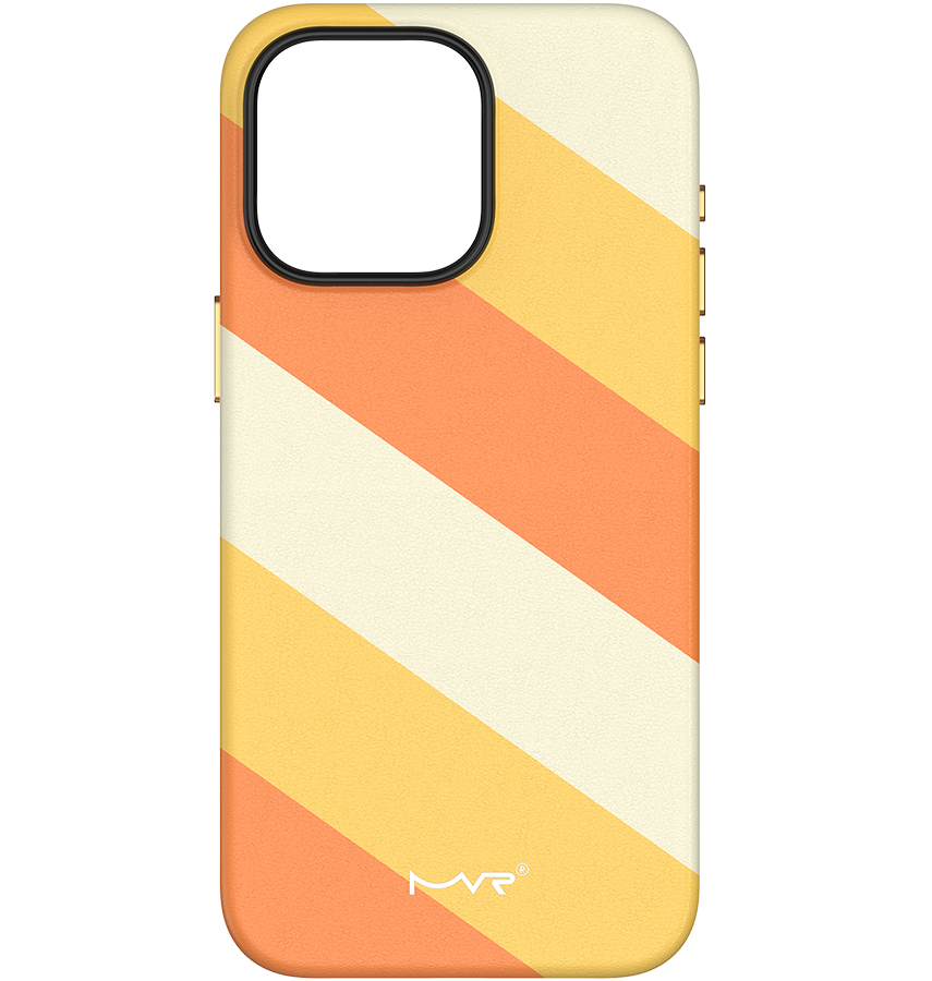 iPhone 15 MVR Stripe Vibe Case - Apricot Yellow | Perfect Fit Design, Soft Touch Protective Cover image 0