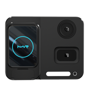 MVR Black Foldable 3 in 1 Charging Stand Universal Charger with Light - DC-2 image 0