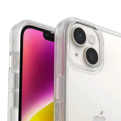 iPhone 14 – Clear | OtterBox Symmetry Series + Antimicrobial, Soft Touch Protective Cover image 1