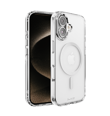 iPhone 16 MVR Impact IMD Case - Silver | MagSafe Compatible, Scratch Resistant Back Cover image 0