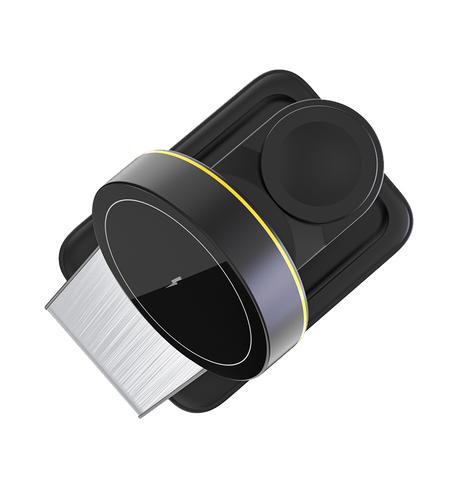 MVR Portable 3 - in - 1 Magnetic Charger - Black | Foldable Travel Charging Station for iPhone, AirPods & Apple Watch image 4