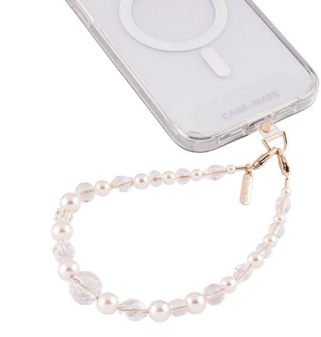 Case-Mate Beaded Phone Wristlet – Universal Crystal Pearl | Stylish & Durable Accessory for iPhone & Other Smartphones image 1