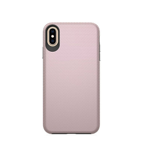 iPhone X/XS Generic Triangle Case - Rose Gold | Textured Grip & Lightweight Protection image 0