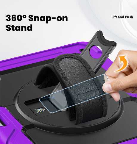 Apple iPad Air 2/9.7 Case - Purple |Survivor Generic Rugged Case with Hand Strap, Shockproof & Scratch - Resistant Protective Cover image 5