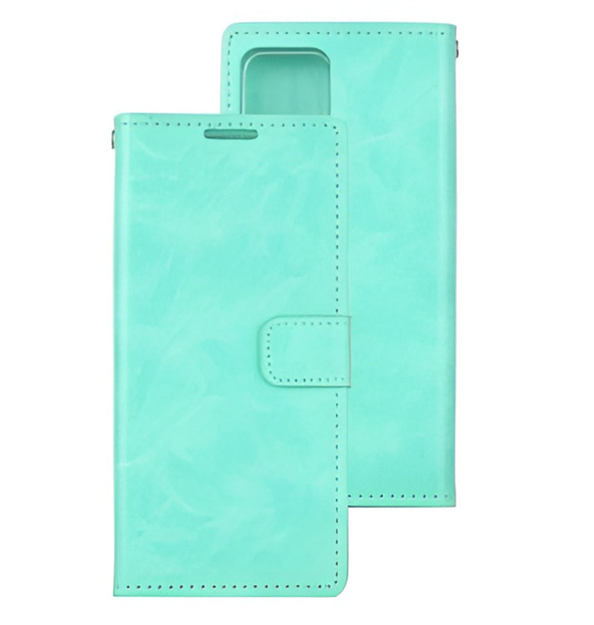 iPhone 14 Pro Wallet Case – Mint Green | Goospery Mercury Bluemoon with Cash & Card Pockets, Shock-Absorbent Corners image 0