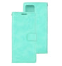 iPhone 14 Pro Wallet Case – Mint Green | Goospery Mercury Bluemoon with Cash & Card Pockets, Shock-Absorbent Corners image 0