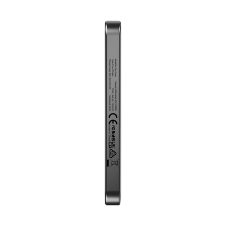 Slim Snap 2.0 5000mAh MagSafe MVR Power Bank - Black | Wireless Qi Charging Compact Design image 5
