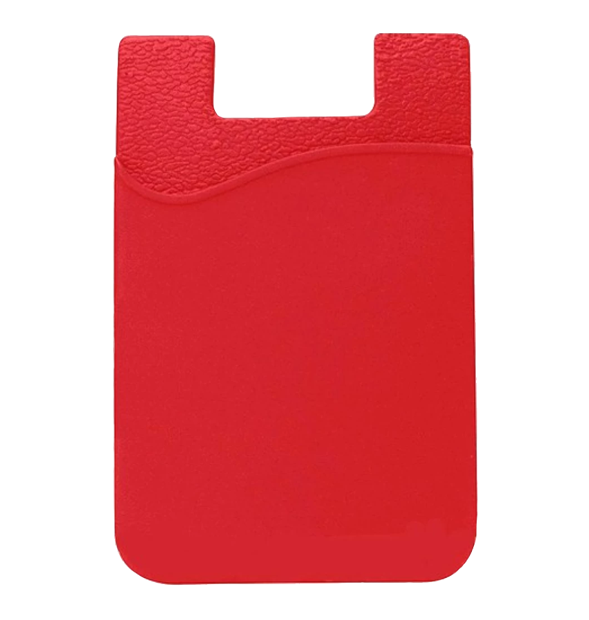 Silicone Credit Card Holder - Red | Universal Design For Smart Phones image 0