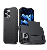 iPhone 16 Pro Max Card Slide Case - Black | Slim Wallet Cover with Hidden Card Slot & Shock Protection image 0