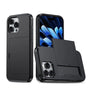 iPhone 16 Pro Max Card Slide Case - Black | Slim Wallet Cover with Hidden Card Slot & Shock Protection image 0