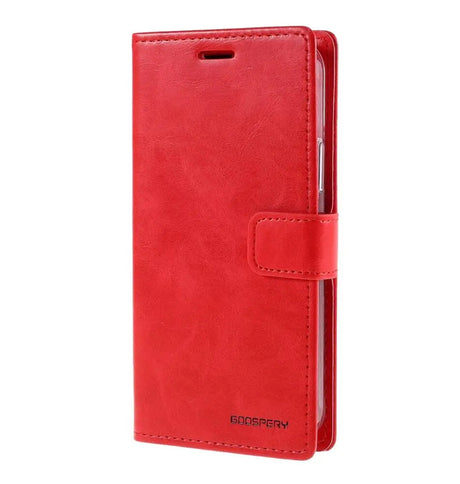 iPhone 7 Plus / 8 Plus Mercury Bluemoon Diary Wallet Flip Case - Red | Shockproof Protective Cover image 0