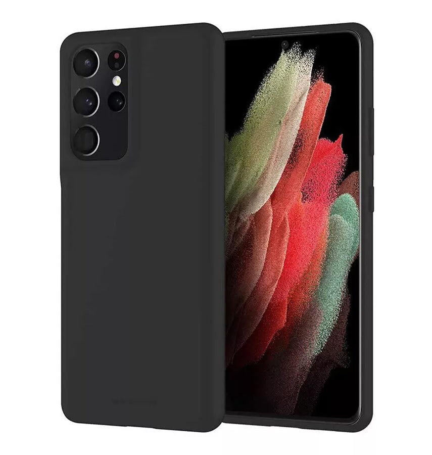 Samsung Galaxy S22 Ultra Mercury Silicone Case - Black | Soft Touch Protective Cover image 0