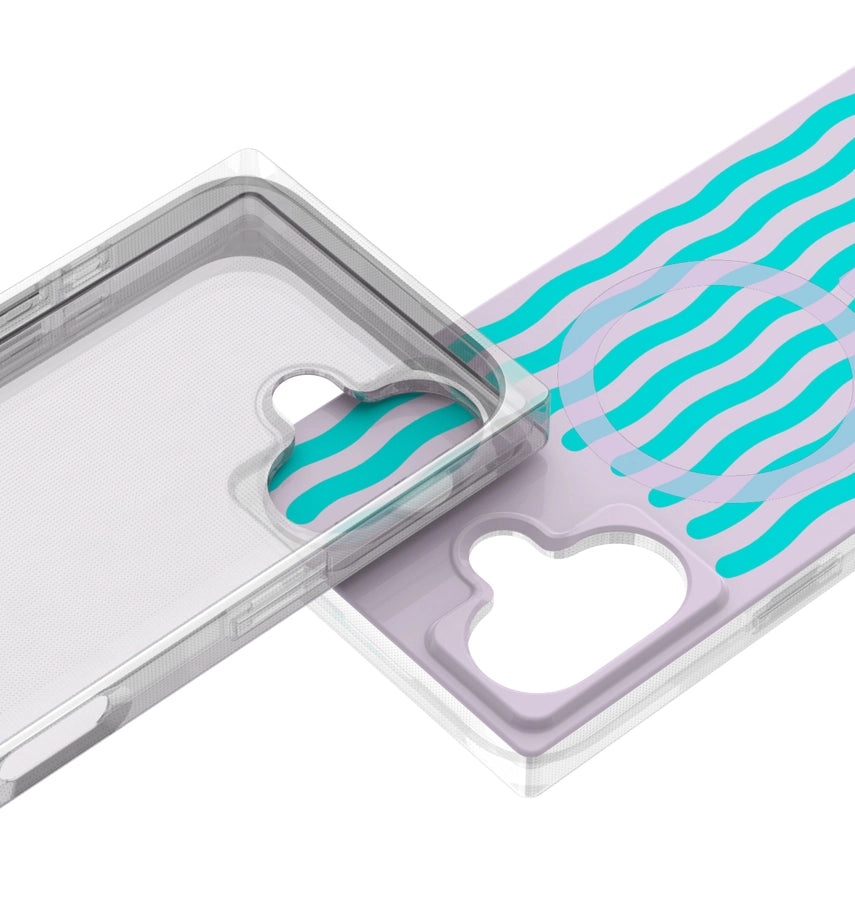 iPhone 17 BoxedIn Case – Lilac Lava | MVR Swirling Lavender Design, Interchangeable Panels, Military-Grade Protection image 2