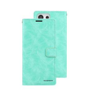 Samsung S25 Plus Diary Case - Mint | Mercury Bluemoon Flip Cover with Card Slots & Full Protection image 0