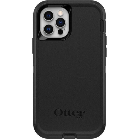 iPhone 12/12 Pro Case – Black | Otterbox Defender Series, Rugged Shockproof Back Cover image 3