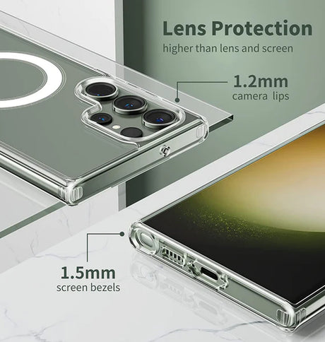 Samsung S24 Ultra 1.5mm Slim MagSafe Cover - Clear | Scratch-Resistant, Perfect Fit Design image 2