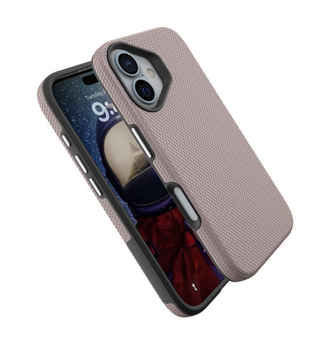 iPhone 16 Plus Triangle Pattern MagSafe Case - Rose Gold | Rugged Shockproof Back Cover image 1