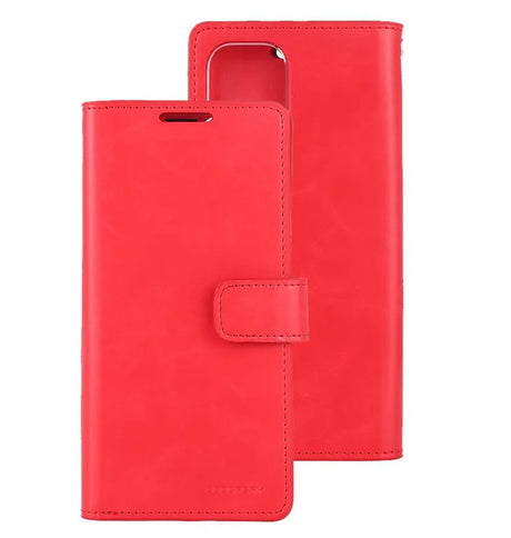iPhone 14 Pro Wallet Case – Red | Goospery Mercury Rich Diary Two-Tone Flip Cover with Anti-Theft Card Protection image 0
