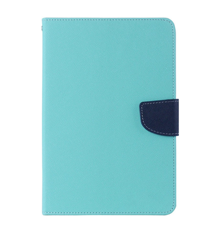 Apple iPad 9.7 Wallet Case – Mint & Navy | Goospery Mercury Dairy Flip Cover with Stand & Multiple Card Pockets image 0