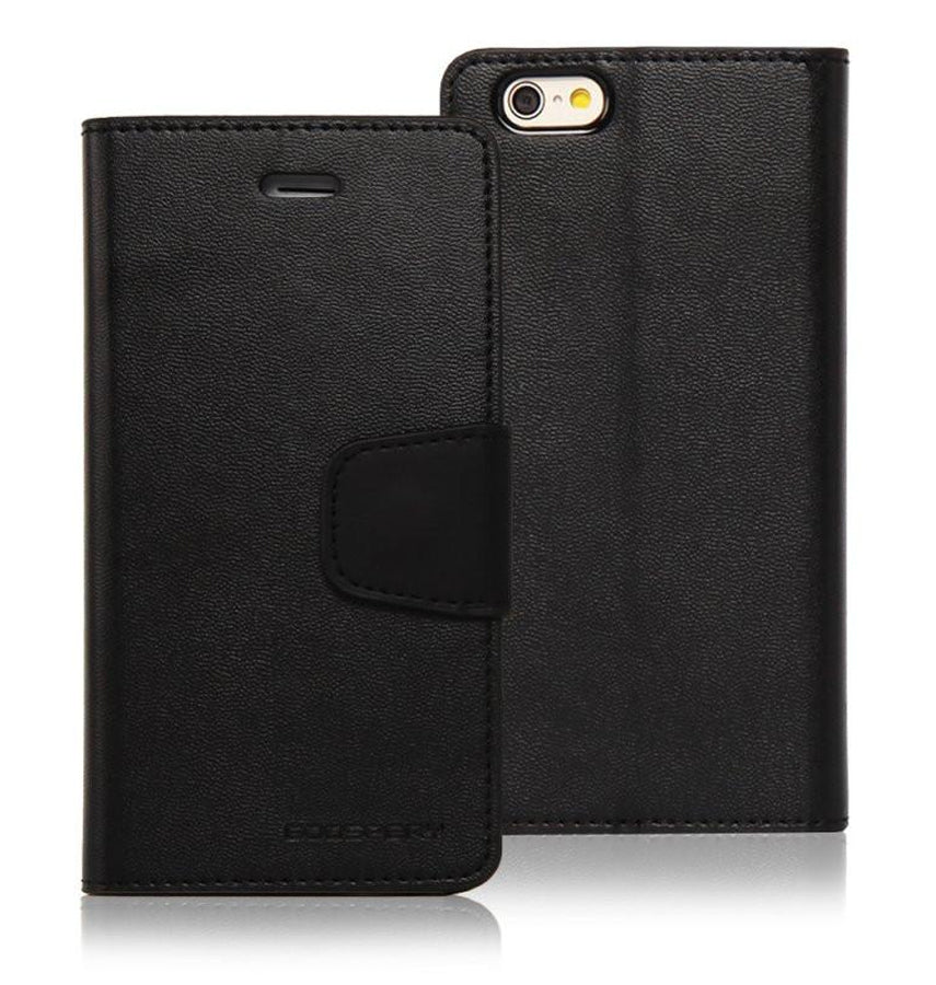 iPhone 6/6s/7/8/ SE (2nd Gen) Mercury Bluemoon Diary Wallet Flip Case - Black | Shockproof Protective Cover image 0