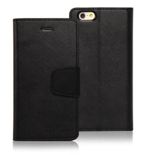 iPhone 6/6s/7/8/ SE (2nd Gen) Mercury Bluemoon Diary Wallet Flip Case - Black | Shockproof Protective Cover image 0