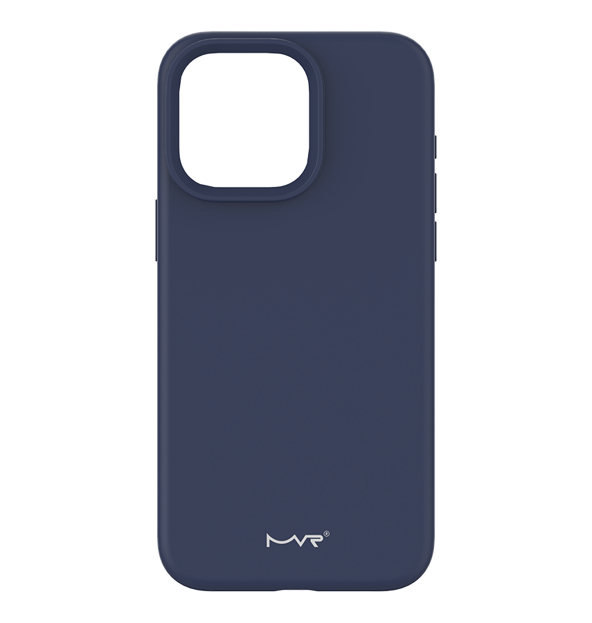 iphone 15 Plus MVR Liquid Silicone Case - Navy | Soft Touch Protective Cover image 0