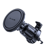 MVR T5 MagSafe Car Charger - Black | 360° Rotating, 15W Fast Charge Wireless Phone Holder image 0