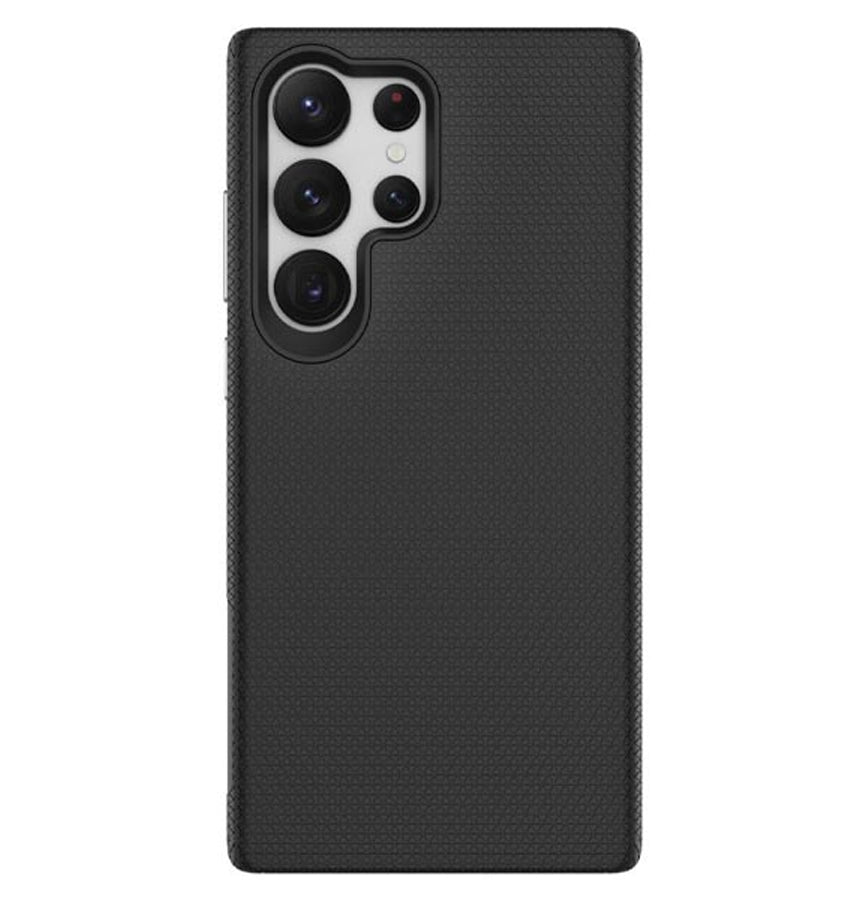 Samsung Galaxy S24 Ultra Case - Black | Triangle Texture Rugged Shockproof Cover image 0