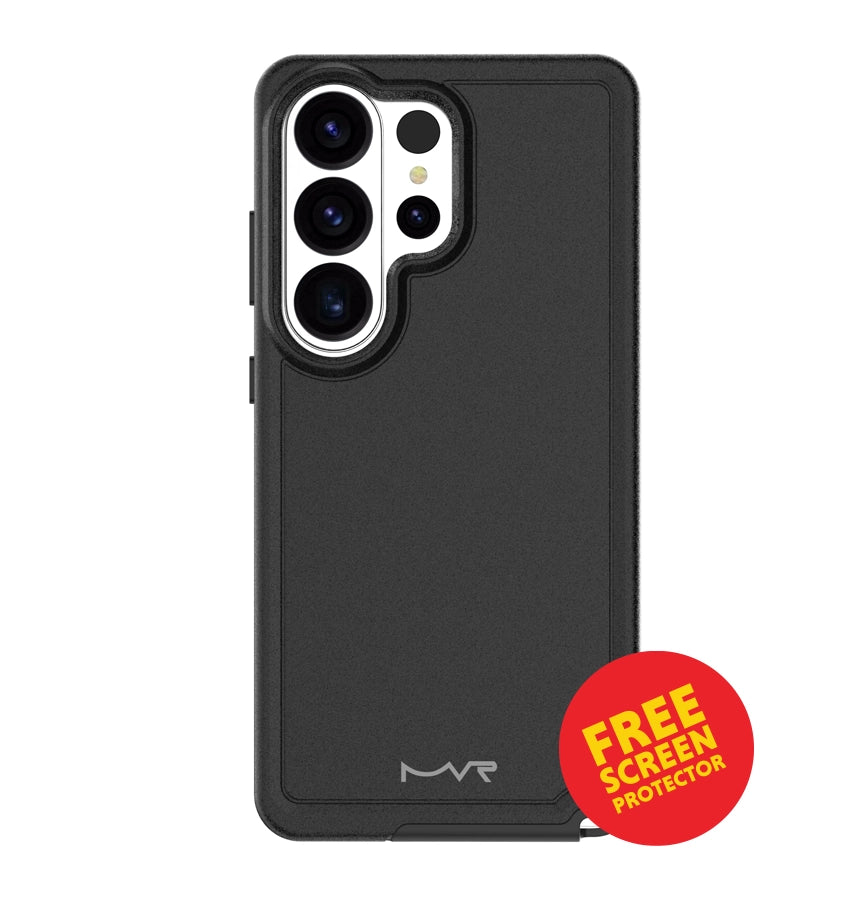 Samsung S26 Ultra Armour Matte Case – Black | MVR Protective Cover with Strong Grip & Durable Finish image 0