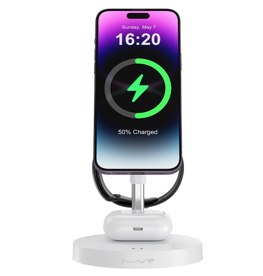 MVR 3 – in – 1 Wireless Charging Station - Black | 15W, MagSafe Compatible Charger image 3