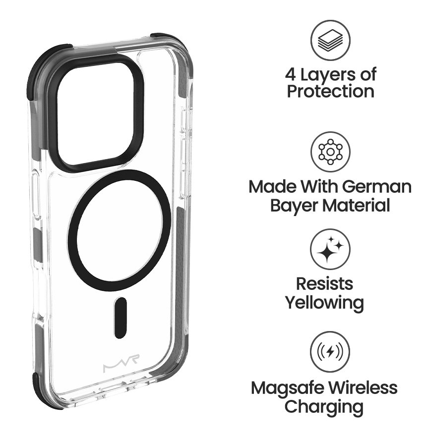 iPhone 16 Pro Max MVR Robust Case - Black | Scratch - Resistant, Shockproof Protective Cover image 4