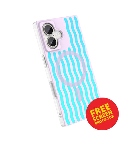 iPhone 17 BoxedIn Case – Lilac Lava | MVR Swirling Lavender Design, Interchangeable Panels, Military-Grade Protection image 0