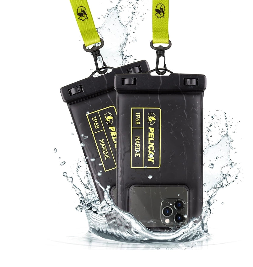 Pelican Marine Waterproof Floating Pouch – 2 Pack | IP68 Protection for Phones & Valuables image 0