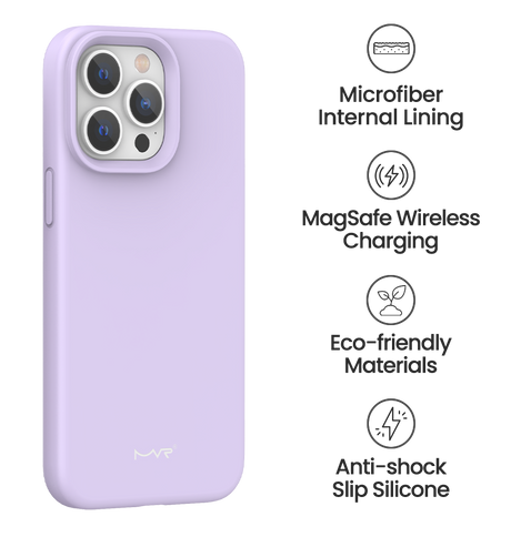 iPhone 15 Pro Max MVR Liquid Silicone Case - Pastel Lavender | Soft Touch Protective Cover image 4