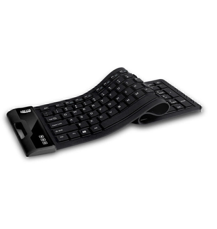 Adesso SlimTouch 232 Keyboard – Black | Antimicrobial, Waterproof, Flexible, Compact Design image 0