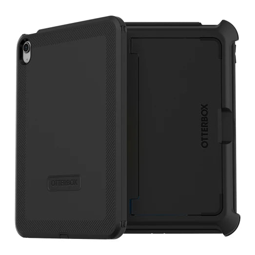 iPad 10.9 (10th Gen) Case – Black Pro Pack | OtterBox Defender Series Heavy-Duty Protective Case with Port Covers & Built-In Stand image 4