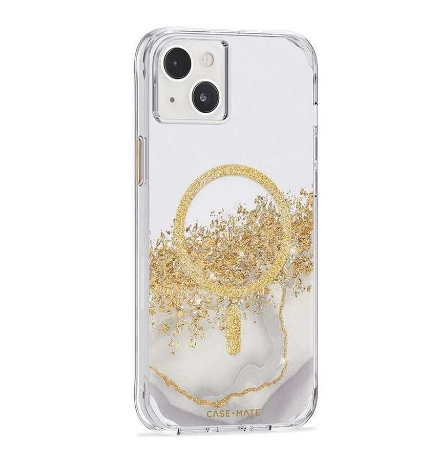 iPhone 14 Plus Case – White | Case-Mate Karat Marble MagSafe Cover with Stylish Design & Impact Protection image 3