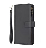 iPhone 17 Pro Max Zipper Wallet Case – Black | Multi-Slot Leather Wallet, Zipper Closure, MagSafe Compatible image 0