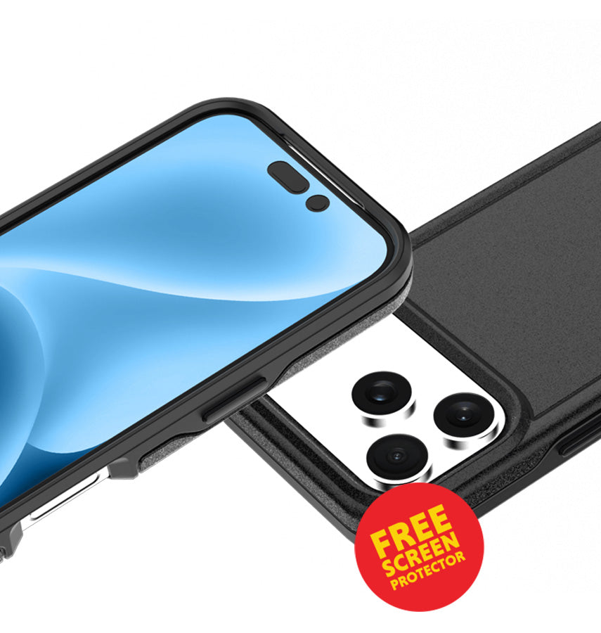 iPhone 17 Pro Case – Black | MVR  Armour Matte Strong Grip, Military-Grade Protection, Slim Matte Finish image 0