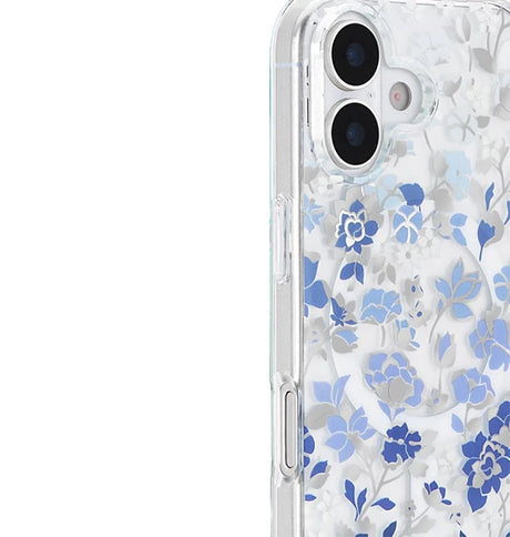 iPhone 17 MagSafe Case – Clear/Blue | Kate Spade 3D Floral Design, Scratch-Resistant, MagSafe Compatible image 2