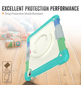 Apple iPad 10.9" (10th Gen) Case – Rainbow Blue | Survivor Generic 360 Rotating Hand Strap Stand, Scratch Protective Cover image 5