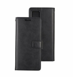 iPhone 15 Plus Wallet Case – Black Floral | Goospery Mercury Bluemoon PU Leather with 360° Protection & Front Pocket for Cards image 0