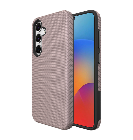 Samsung Galaxy S25 Plus MagSafe Case - Rose Gold | Triangle Texture Rugged Shockproof Cover image 0