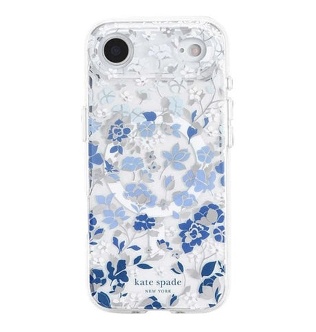 iPhone 17 Air Flowerbed Blue MagSafe Case – Clear/Blue | Kate Spade  Protective Cover with Stylish, Slim & Durable Design image 0
