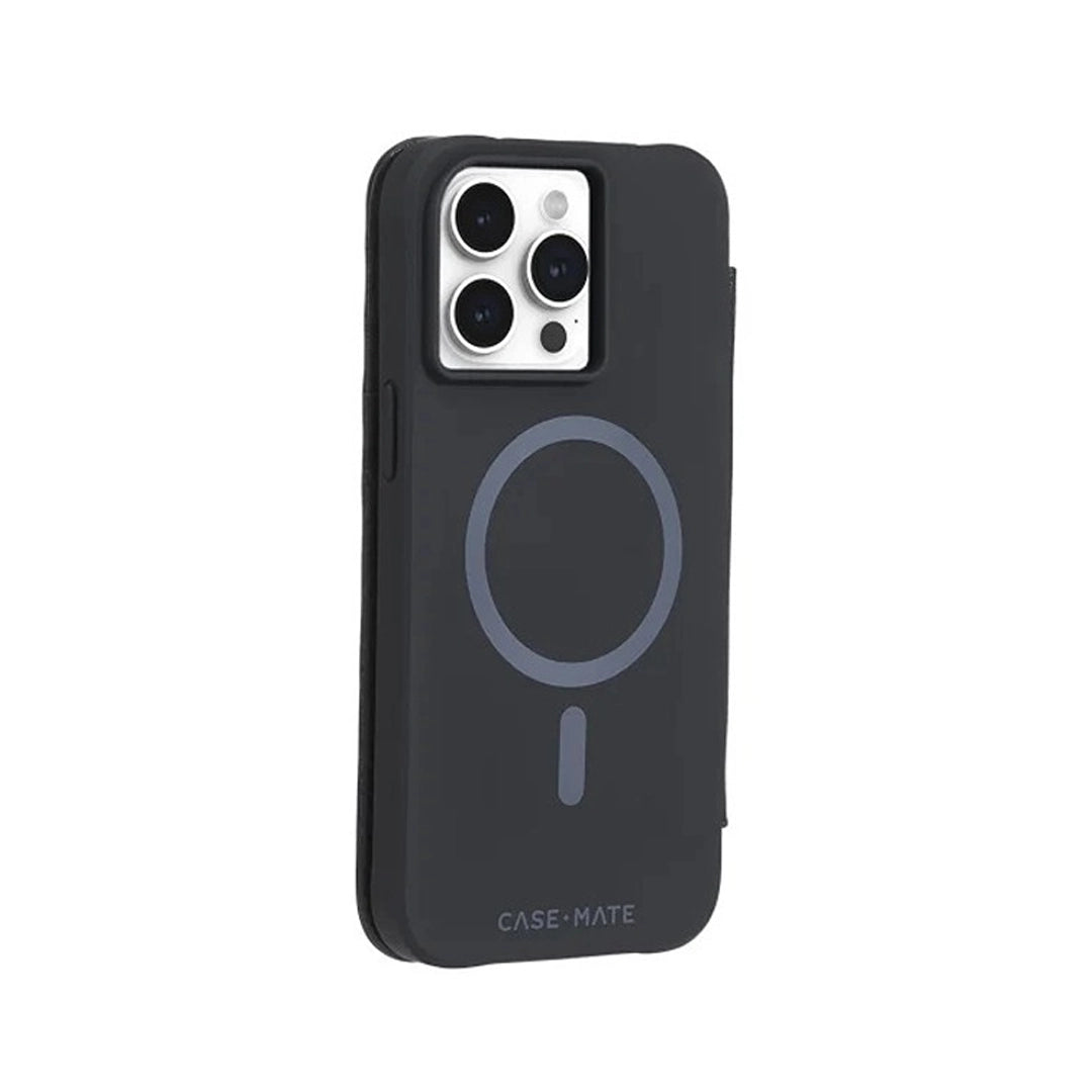 iPhone 15 Pro Max Wallet Folio Magsafe Case - Black | Case-Mate Protective Cover with Card Holder & Drop Protection image 0