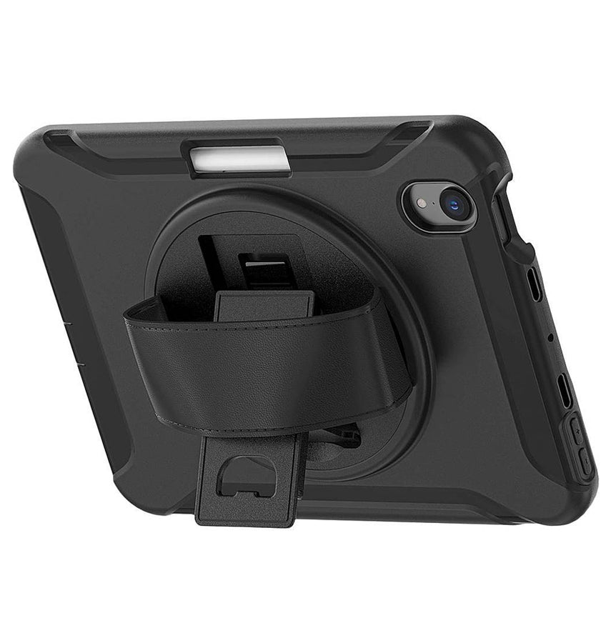 Apple iPad Mini (6th/7th Gen) Case - Black | Survivor Rugged Case with Hand Strap, Shockproof & Scratch - Resistant Protective Cover image 0