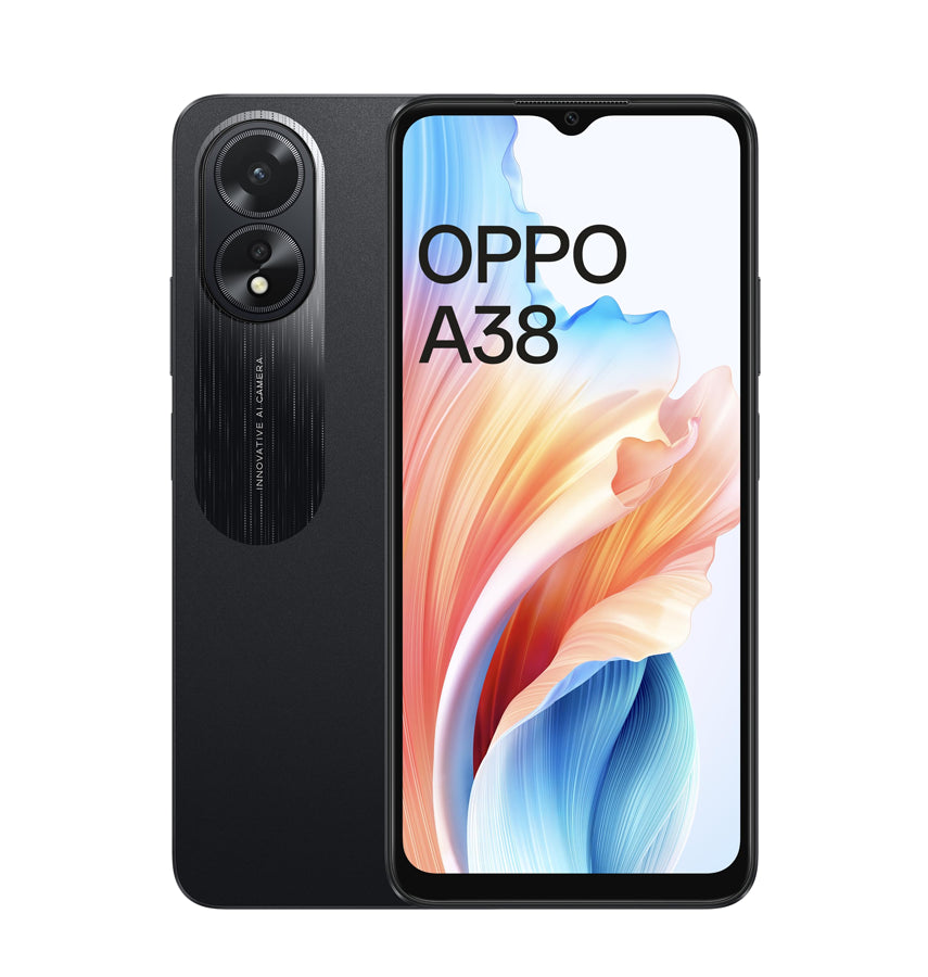 OPPO A38 - Glowing Black |4GB RAM + 128GB ROM, 33W SUPERVOOC™ Fast Charge, 90Hz Sunlight Display Smartphone image 0