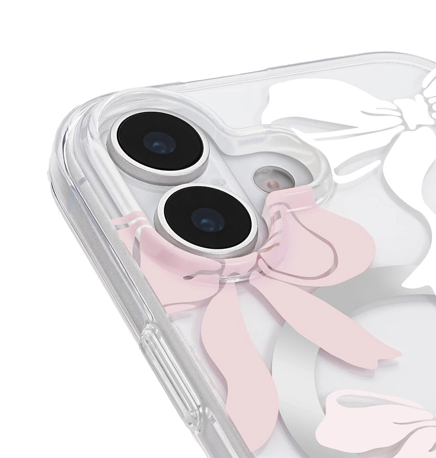 iPhone 17 Tied With a Bow MagSafe Case – Clear/Pink/White| Kate Spade Protective Cover with Stylish, Slim & Durable Design image 1