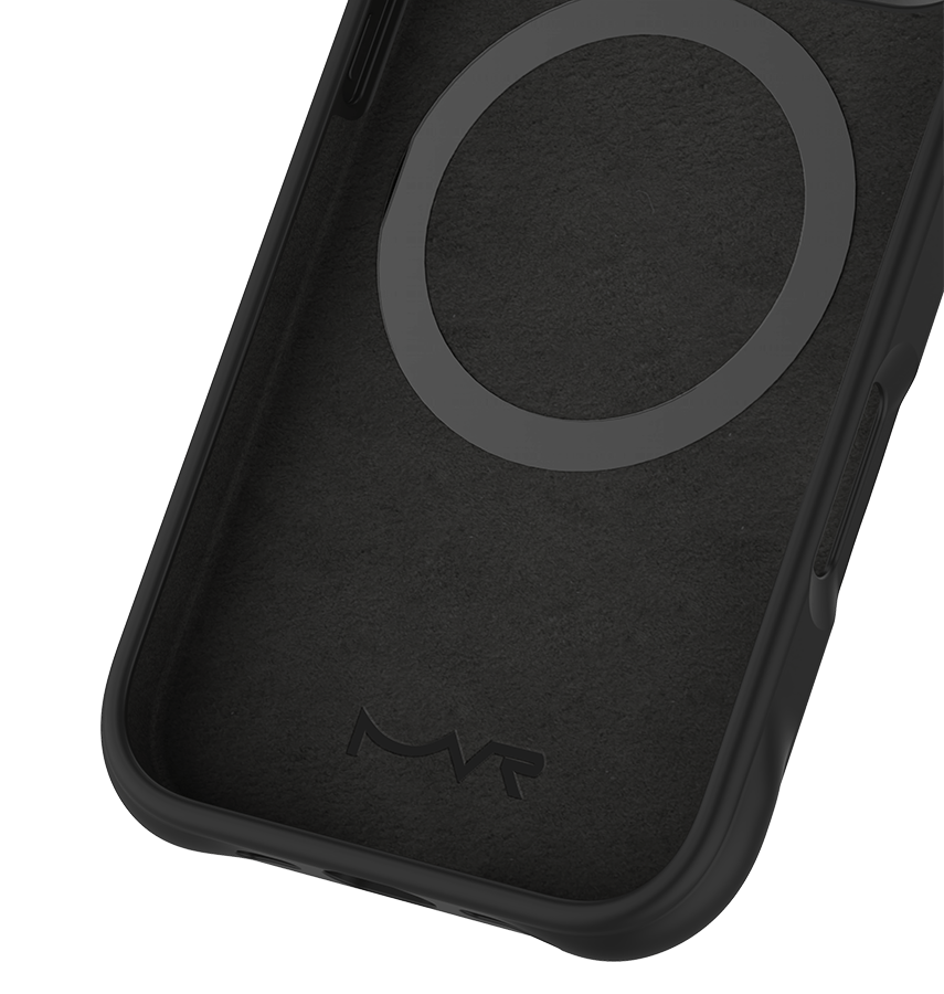 iPhone 16 Pro MVR Wave Silicone Case - Black | Shockproof & Slim Fit Back Cover image 1