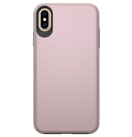 iPhone 6/6s/7/8/SE2 Triangle Pattern Case - Rose Gold | Rugged Shockproof Back Cover image 0